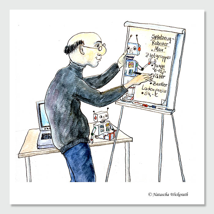 Illustrationen von Hand gezeichnet N: Wickerath