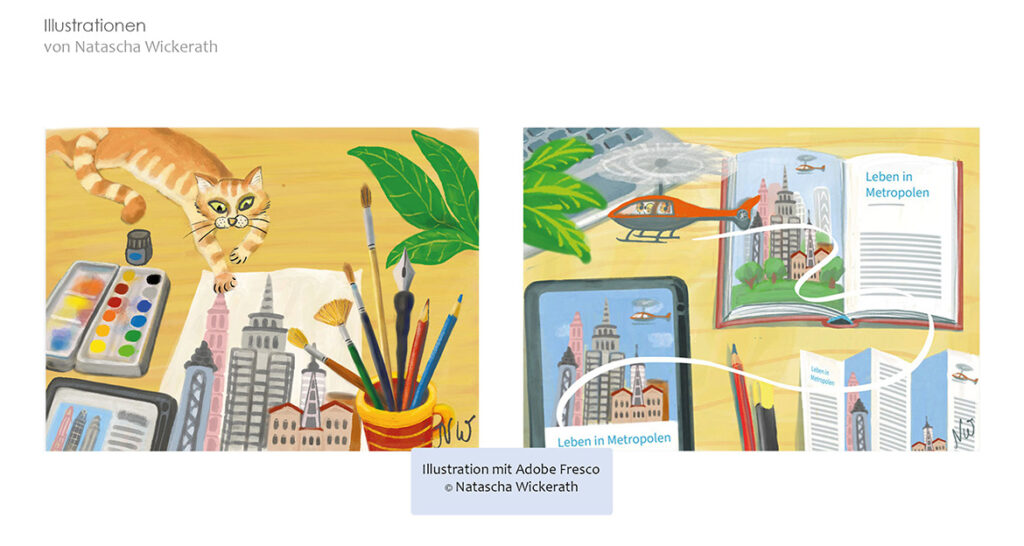 Illustrationen von Natascha Wickerath von Hand gezeichnet mit Adobe Fresco