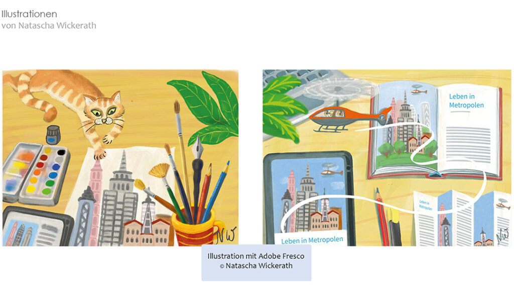Illustrationen von Natascha Wickerath von Hand gezeichnet mit Adobe Fresco